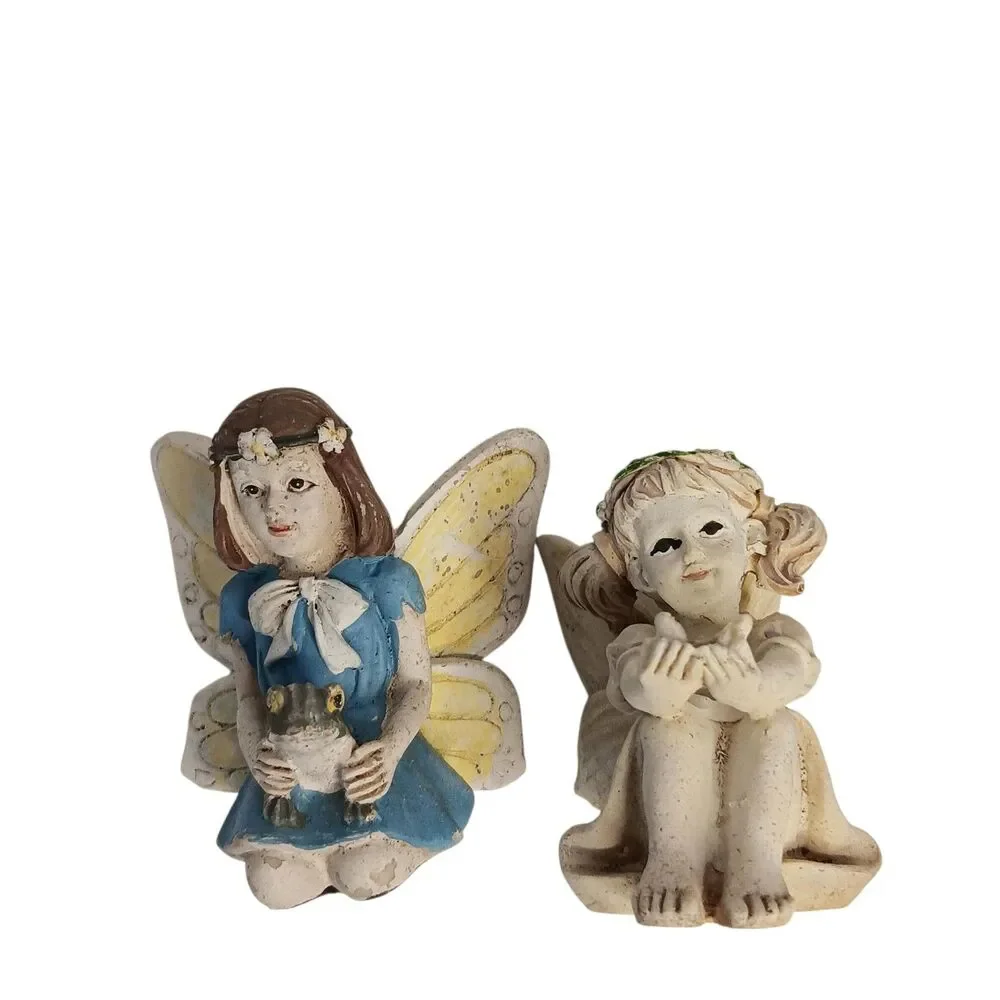 Lot Of 13 Miniature Garden Gnomes Fairies And Accessories Resin True Living New